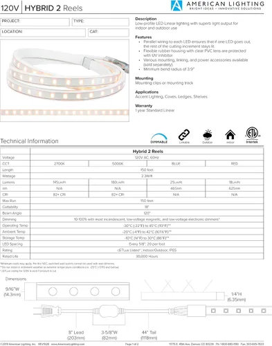 Vista 4 de American Lighting - Luz regulable con la mayoría de los reguladores estándar