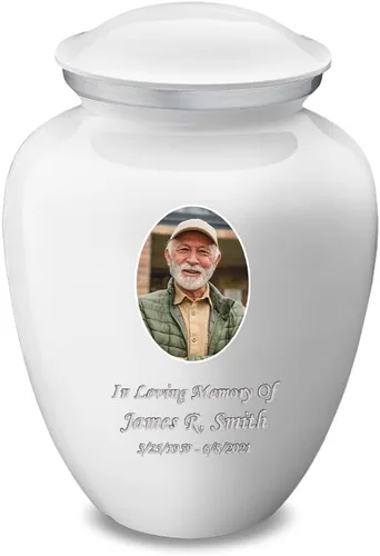 Vista 20 de Geturns Abraza pequeñas urnas de cremación personalizadas para cenizas humanas I Urna funeraria rosa brillante para hombres y mujeres con capacidad