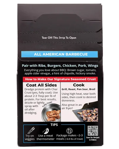 Vista 3 de Condimentos Char Crust para Barbacoa All American Condimentos todo en uno Perfectos para Costillas, Pollo, Cerdo, Hamburguesas, Alas Costra