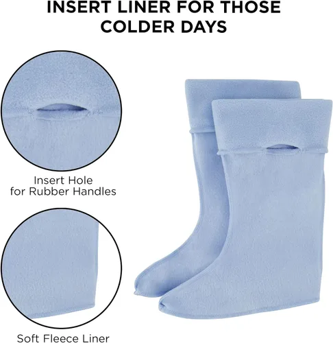 Vista 5 de Disney Girl's Frozen Kids Rain Boots with Soft Removable Liner Snow