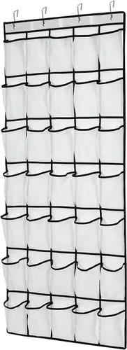 Vista 9 de Organizador de zapatos con 35 bolsillos grandes para puerta, estante porta zapatos con bolsillos de malla, organizador de zapatos colgante de gran