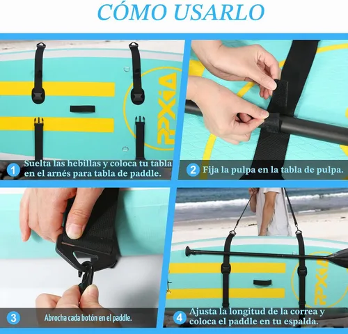 Vista 3 de Paddle Board Carry Strap, SUP Kayak Shoulder Straps Paddle Board Accessories for Women and Men
