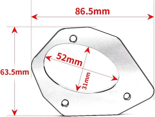 Vista 3 de Placa de extensión de soporte lateral de motocicleta compatible con Kawasaki Versys 1000 SE KLZ1000 SE LT+ 2015-2022 Soporte para almohadilla