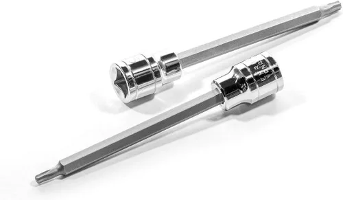 Vista 3 de Stark USA Juego de llaves de vaso Torx Star Bit Extra Largas de 7 Piezas de 3/8" de 3/8", T10-T40, Estuche de transporte incluido