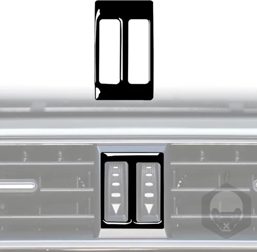 Vista 5 de Adhesivo decorativo ABS para salida de aire central de automóvil, compatible con Toyota Land Cruiser Prado 2010 2011 2012 2013 2014 2015 2016 2017