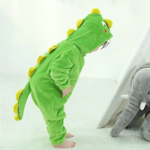 Vista 5 de LOLANTA Disfraz de tiburón de dinosaurio para niños y niñas, overol de franela de animal suave de una pieza para niños, vacaciones, cumpleaños