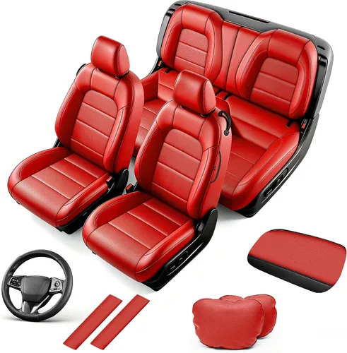 Vista 36 de AOMSAZTO Seat Covers for Mazda 3 2014 2015 2016 2017 2018 2-Negro
