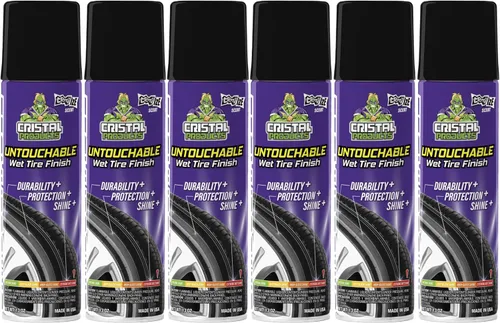 Vista 9 de Spray de brillo de neumáticos intocable, acabado húmedo de larga duración para un brillo profundo y protección, brillo de neumáticos impermeable 3PK