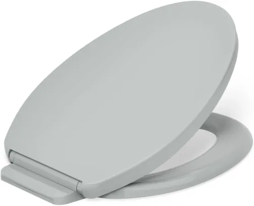 Vista 30 de KOHLER K-26801-0 Impro ReadyLatch Quiet Close Elongated Toilet Seat, White Toilet Seat, Grip-Tight Bumpers, New Home Essentials, Slam Prevention