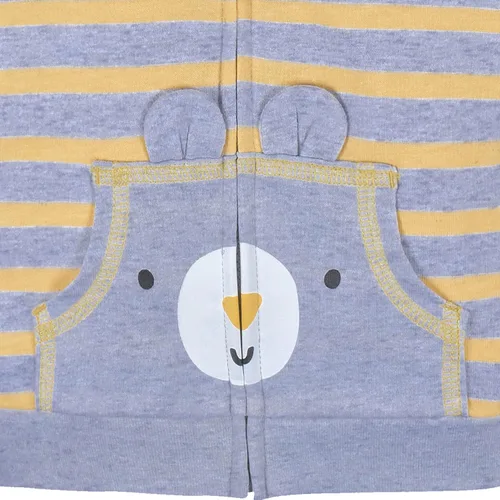 Vista 4 de Gerber Conjunto de ropa con capucha y joggers con cremallera para bebés niños pequeños