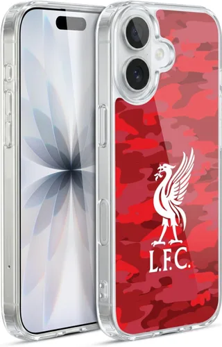 Vista 176 de Head Case Designs Funda de gel con licencia oficial del Liverpool Football Club Away Colourways Crest Camou [protección de grado militar] compatible