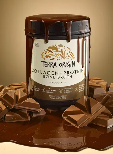 Vista 4 de TERRA ORIGIN Polvo de péptidos de colágeno Caldo de huesos Suplemento de proteína de colágeno hidrolizado tipo I y III para mujeres y hombres