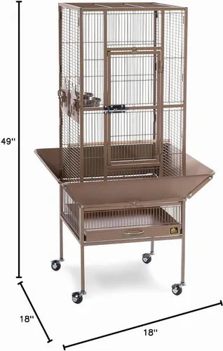 Vista 8 de Prevue Pet Products Park Plaza - Jaula para pájaros con doble cerradura, S Marrón (Coco Brown)