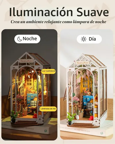 Vista 8 de Rolife - Kit de rincón de libro, rompecabezas de madera 3D a presión para adultos