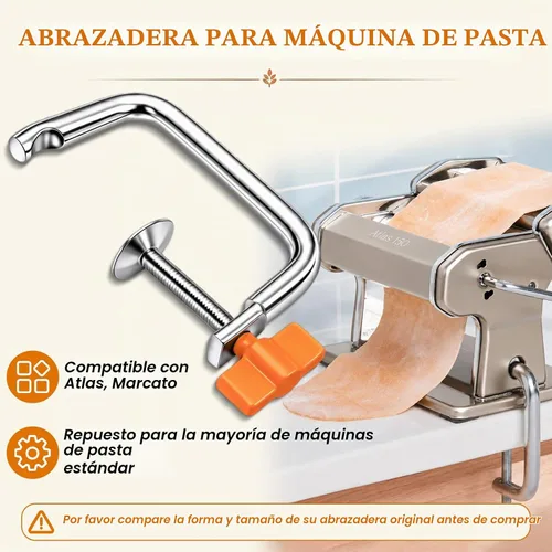 Vista 3 de Reemplazo de abrazadera para máquina de pasta compatible con Atlas Marcato