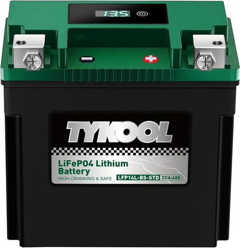 Vista 11 de TYKOOL LFP4L-BS-STD - Batería de litio de 12 V, sustituye a YTX4L-BS, 140CCA 3Ah, se adapta a ATV motocicleta, scooter, cortacésped, compatible
