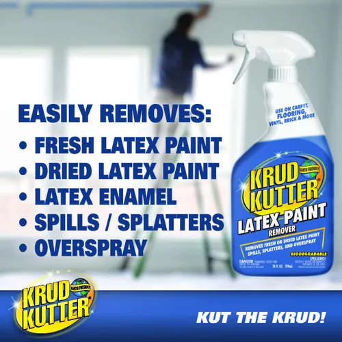 Vista 3 de Krud Kutter Spray removedor de pintura de látex, 24 onzas, elimina la pintura de látex seca y fresca de pisos, azulejos, madera y superficies duras