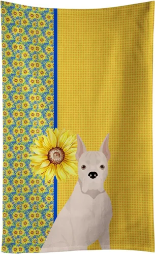 Vista 47 de Caroline's Treasures WDK5313KTWL - Toalla de cocina con diseño de girasoles de verano, color negro y tostado, Airedale Terrier, toalla de mano