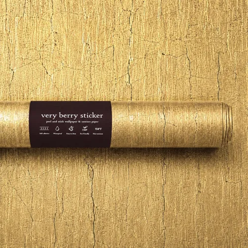 Vista 10 de Very Berry Sticker Papel Tapiz Blanco Dorado de Despegar y Pegar (15.7" x 78", 1 Paquete) Papel de Contacto de Despegar y Pegar, Papel Tapiz Dorado