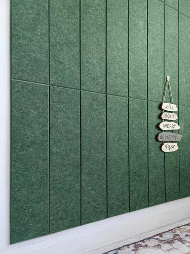 Vista 32 de Paneles acústicos cuadrados de 11.18 pulgadas, paquete de 12 paneles de pared que absorben el sonido, azulejos decorativos de fieltro insonorizados