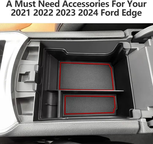 Vista 7 de LUWU Bandeja organizadora para consola central Ford Edge 2024 2020 2021 2022 2023 2024 Ford Edge SE/SEL/ST-Line/Titanio/ST, organizador de consola