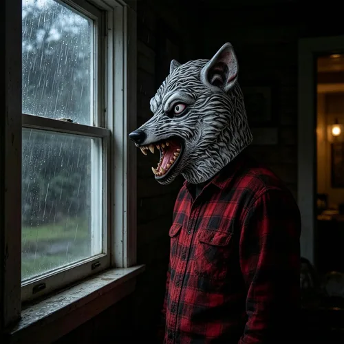 Vista 7 de HOTTERCOS Máscara aterradora de lobo de hombre lobo para disfraz de fiesta