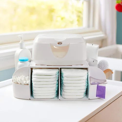 Vista 2 de Munchkin® Organizador de cambio de pañales, verde/blanco
