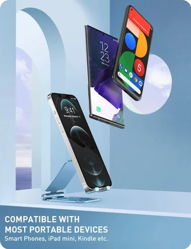 Vista 5 de i-Blason Soporte de teléfono celular para escritorio, soporte para teléfono celular, se adapta a todos los teléfonos inteligentes, iPhone 16, 15