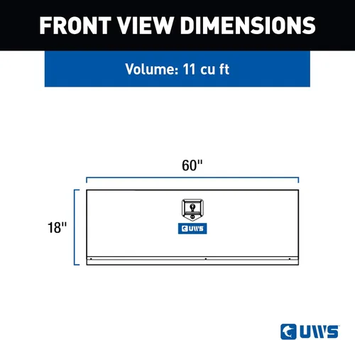 Vista 2 de UWS EC40111 Caja de herramientas de aluminio de pared pesada de una sola puerta de aluminio de 60 pulgadas