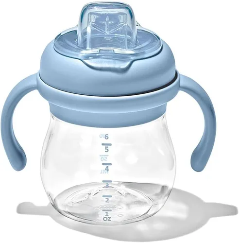 Vista 11 de OXO Tot Transitions - Vaso para sorber de boquilla suave con asas extraíbles, 6 onzas, flor Blossom