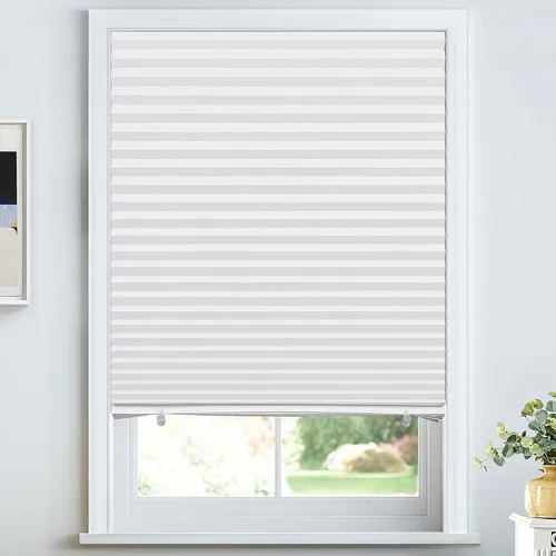 Vista 7 de LazBlinds Blackou - Persianas de papel plisadas sin herramientas, sin necesidad de taladro, cortadas a medida, para ventanas, temporales