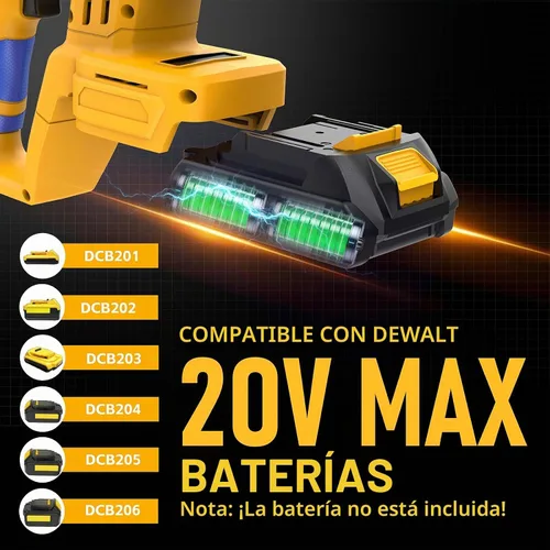Vista 5 de Taladro de Martillo Giratorio Inalámbrico SDS Compatible con Batería Dewalt 20V (SIN Batería) Motor Sin Escobillas, Embrague de Seguridad, 4