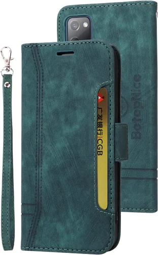 Vista 63 de Funda tipo cartera para Samsung Galaxy S20, piel sintética, con función atril, ranuras para tarjetas, funda plegable con tapa, funda protectora