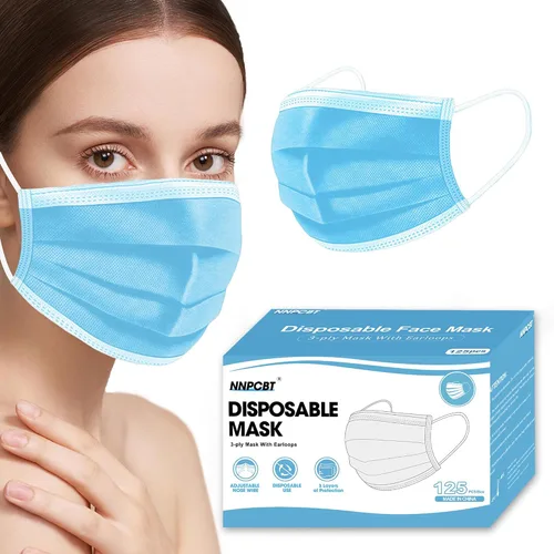 Vista 11 de NNPCBT 100 unidades de mascarillas desechables negras de 3 capas con filtro de protección