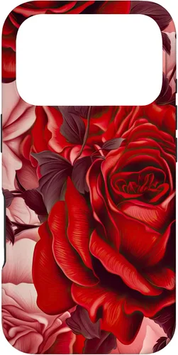 Vista 30 de Acuarela Rosa Rojo Rosas Patrón Caso para iPhone 17