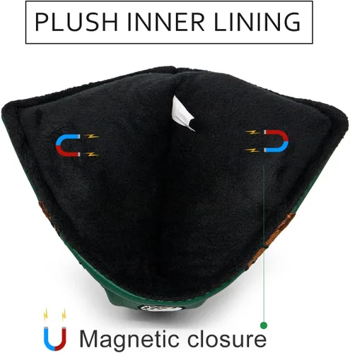 Vista 4 de Barudan Golf Groundhog Funda para Cabeza de Putter de Golf Magnética - Funda para Putter Blade - Funda de Golf de Cuero Sintético Compatible
