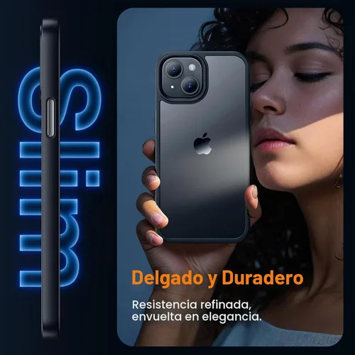 Vista 6 de Yriklso Funda para iPhone 15, a prueba de golpes para iPhone 15, protección contra caídas de grado militar, carcasa protectora rígida delgada