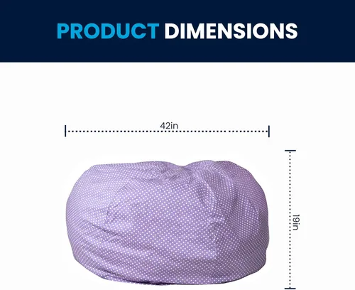 Vista 3 de Flash Furniture - Sillón puf color liso Lavender Dot