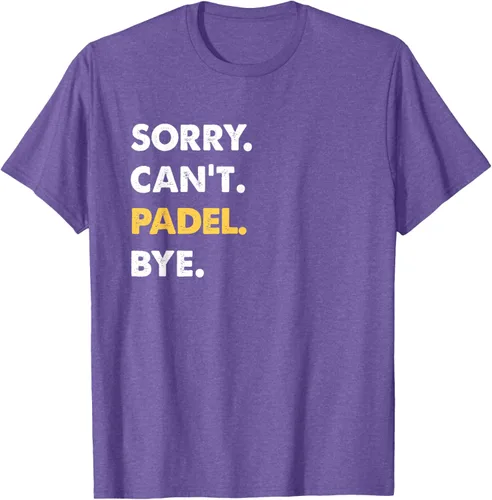 Vista 10 de Sorry Can't Padel Bye Funny Camiseta de Padel, Negro