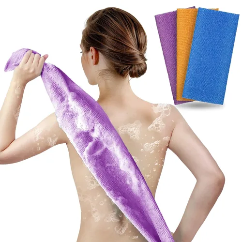 Vista 17 de ARCH&M Toalla Exfoliante, Toalla de Baño Japonesa, Exfoliante Coreano, Exfoliante Corporal de Nailon, Exfoliante de Espalda para Ducha, Alternativa