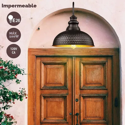 Vista 10 de Lámparas de granero para exteriores, luces de pared exterior de cúpula de 12 pulgadas, apliques rústicos de pared al aire libre, linterna de montaje