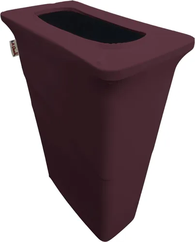 Vista 66 de LA Linen Funda elástica de elastano ajustable para cubo de basura Slim Jim de 23 galones, cubierta de contenedor de residuos, decoración de patio
