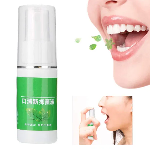 Vista 3 de Spray de respiración oral, rocía mal aliento, espray ambientador de aliento, espray de halitosis de olor oral, elimina el mal aliento, enjuague bucal