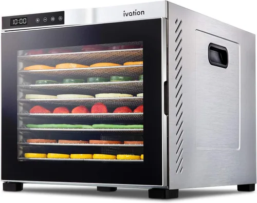 Vista 8 de Ivation - Deshidratador de alimentos de 6 bandejas para carne seca y hierbas