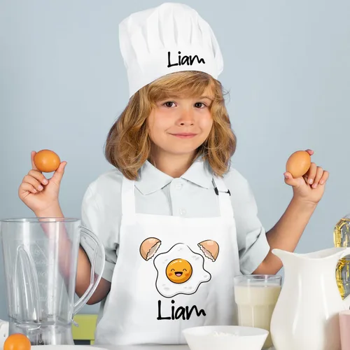 Vista 4 de Delantal personalizado para niños, delantal de cocina personalizado para niños, juego de niños, delantal de pintura, delantal de cocina para niños
