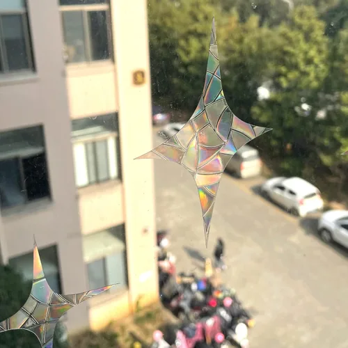 Vista 6 de Calcomanías de ventana con diseño de estrellas cruzadas para ataques