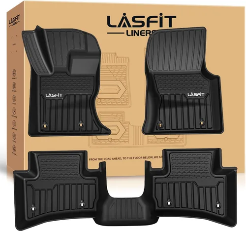 Vista 29 de LASFIT - Tapete de carga 3D para maletero de Volkswagen VW2018-2024 (ajuste 5 asientos), protección para todo tipo de clima, tapete de TPE de alta