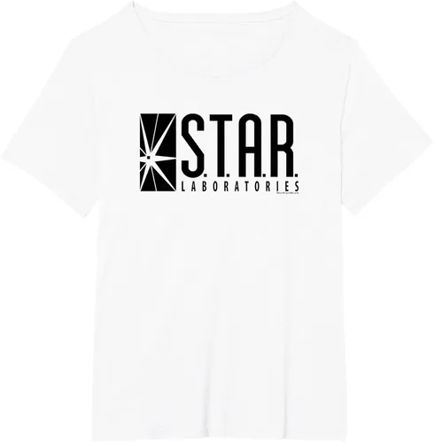 Vista 22 de The Flash Camiseta con logotipo de la serie TV S.T.A.R. Labs, Blanco, S
