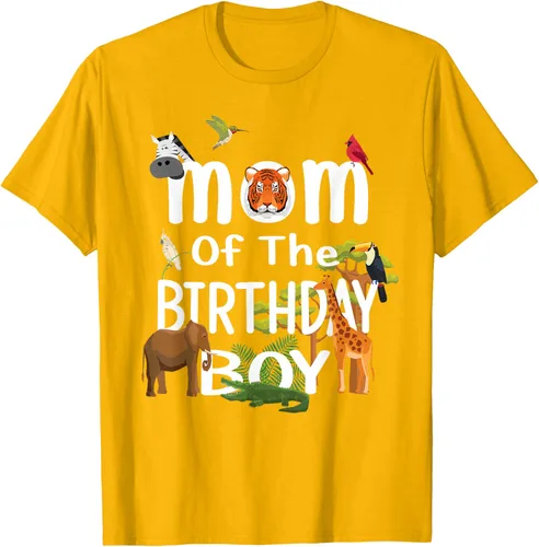 Vista 58 de Camiseta de fiesta de animales con temática de zoológico para niño de cumpleaños, Negro