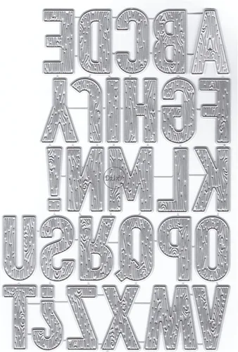 Vista 17 de DzIxY Troqueles de corte de metal con número de letras inglesas para hacer tarjetas, troquelados, troquelados, álbumes de recortes, plantillas